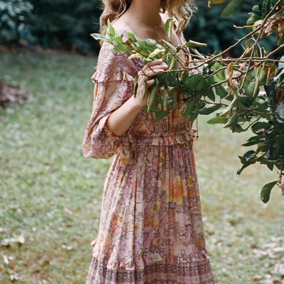 Amethyst Maxi Gown DRESS Floral Boho Blush NEW - Picture 5 of 8